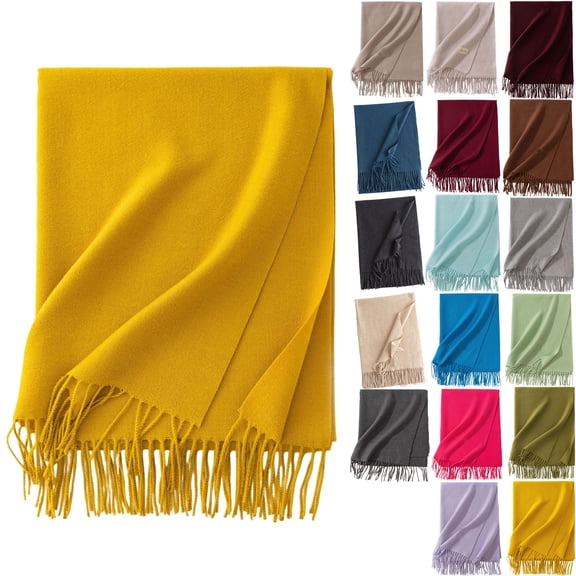 Vibrex Solid Color Lightweight Women Fleece Feel Scarf Soft Warm Winter Scarf for Cold Weather Blanket Scarves Pashmina Shawl Wrap Winter Accessories for Women Thin Comfortable Neck Scarves