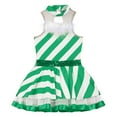 thumbnail image 5 of vastwit Kids Girls Christmas Candy Cane Costume Sequins Striped Ballet Dance Figure Skating Dress Green 4, 5 of 7