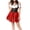 Red, variant on WREESH Womens Oktoberfest Dress Roleplay Maid Uniform Beer Festival Dress Off Shoulder Slip Dress Waist Lace Up Dress Red