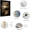 thumbnail image 2 of ZHONGYUTONG Wolf Canvas Wall Art Cute Baby Wolf Picture Prints Forest Animal Portraits Paintings Vintage Artwork for Kids Room Nursery Framed (12.00" x 18.00"), 2 of 6