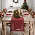 thumbnail image 2 of Sm:)e Red Christmas Tree Hollow Out Laser Cut Christmas Table Runner, Washable Kitchen Dining Table Decoration for Home Party Decor, 13x90 Inch, 2 of 7