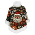 thumbnail image 6 of APEXFWDT Womens Christmas Cute Fleece Fuzzy Cape Poncho Coat Xmas Printed Pullover Poncho Cape Shawl Wrap for Fall Winter, 6 of 6