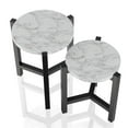 thumbnail image 5 of Furniture of America Elgan Wood 2-Piece Nesting Tables in Brushed Brown Gray, 5 of 11