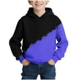 thumbnail image 2 of NAISIBABY Hoodies for Boys, Loose Fit Pullover Long Sleeve Kids Trendy Casual Hooded Sweatshirt Blue 13T, 2 of 7
