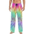thumbnail image 3 of FREEAMG Men's Pajama Pants Tie Dye Shine Cotton Pjs Sleepwear Bottoms S-XXL, 3 of 7