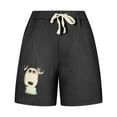 thumbnail image 4 of Pantalones cortos de cintura elástica con bolsillo informal estampado de moda para mujer Fridja fhjkhfk457711, 4 of 8