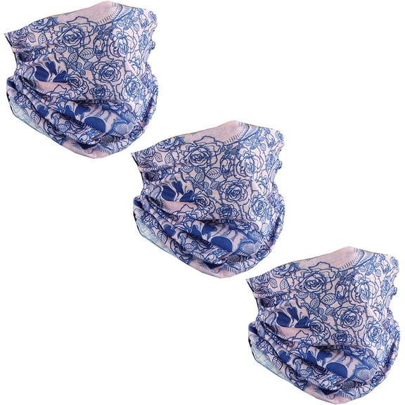 Motique Accessories 3 Pack Skull Designs Biker Tube Bandana Neck Gaiter for Adult Unisex