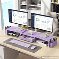 thumbnail image 6 of Wuxiuli Purple Metal Dual Monitor Stand Riser Desk Shelf for Computer 1pack, 6 of 7