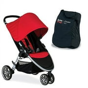 Britax 2017 B-Agile Stroller With Travel Bag Bundle, Red
