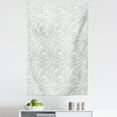 thumbnail image 1 of Palm Tree Tapestry, Abstract Leafage of Exotic Beach Trees with Pastel Display, Fabric Wall Hanging Decor for Bedroom Living Room Dorm, 5 Sizes, Pale Sage Green White, by Ambesonne, 1 of 1