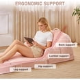 thumbnail image 5 of Pipleo 3-in-1 Folding Sofa Bed, Convertible Floor Lounger & Chair with Back Support, Portable Handle, Comfy Couch for Small Apartment Living Room Bedroom, 5 of 7