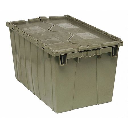 - QUANTUM STORAGE SYSTEMS Attached Lid Container,2.20 cu ft,Gray QDC2515-14