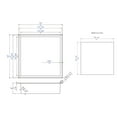 thumbnail image 2 of ALFI brand ABNC1616-W 16" x 16" White Matte Stainless Steel Square Single Shelf Bath Shower Niche, 2 of 12