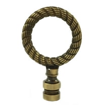 Royal Designs, Inc. Rope Wreath Lamp Finial for Lamp Shade, F-5003AB-1, Antique Brass, Single