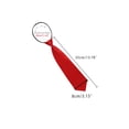 thumbnail image 4 of INSPIRE CHIC Men's Pre-Tied Zipper Tie Solid Color Formal Casual Adjustable Wide Tie Red 35cm/13.8', 4 of 6