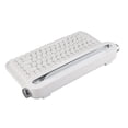 thumbnail image 3 of Typewriter Keyboard, 86 Keys Retro Cute Round Keycaps Portable Keyboard Recess Design Mini White  Keyboard With Integrated Stand For Tablet Smart Phone, 3 of 8