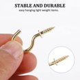 thumbnail image 3 of 30pcs Cup Ceiling Hooks 7/8 Inch Brass Plating Screw-in Ceiling Wall Thread Hooks Great for Indoor Outdoor Plants, 3 of 7