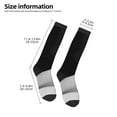 thumbnail image 3 of JUNZAN Fun Novelty Knee Warmer High Socks-Black White Fluid Sculpture, 3 of 8