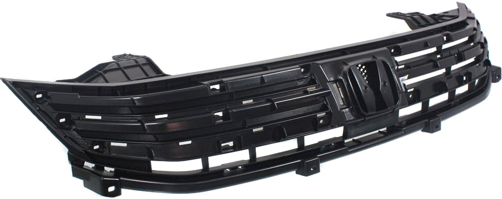 Grille Assembly Compatible With 2010-2011 Honda Insight Painted Black Shell and Insert