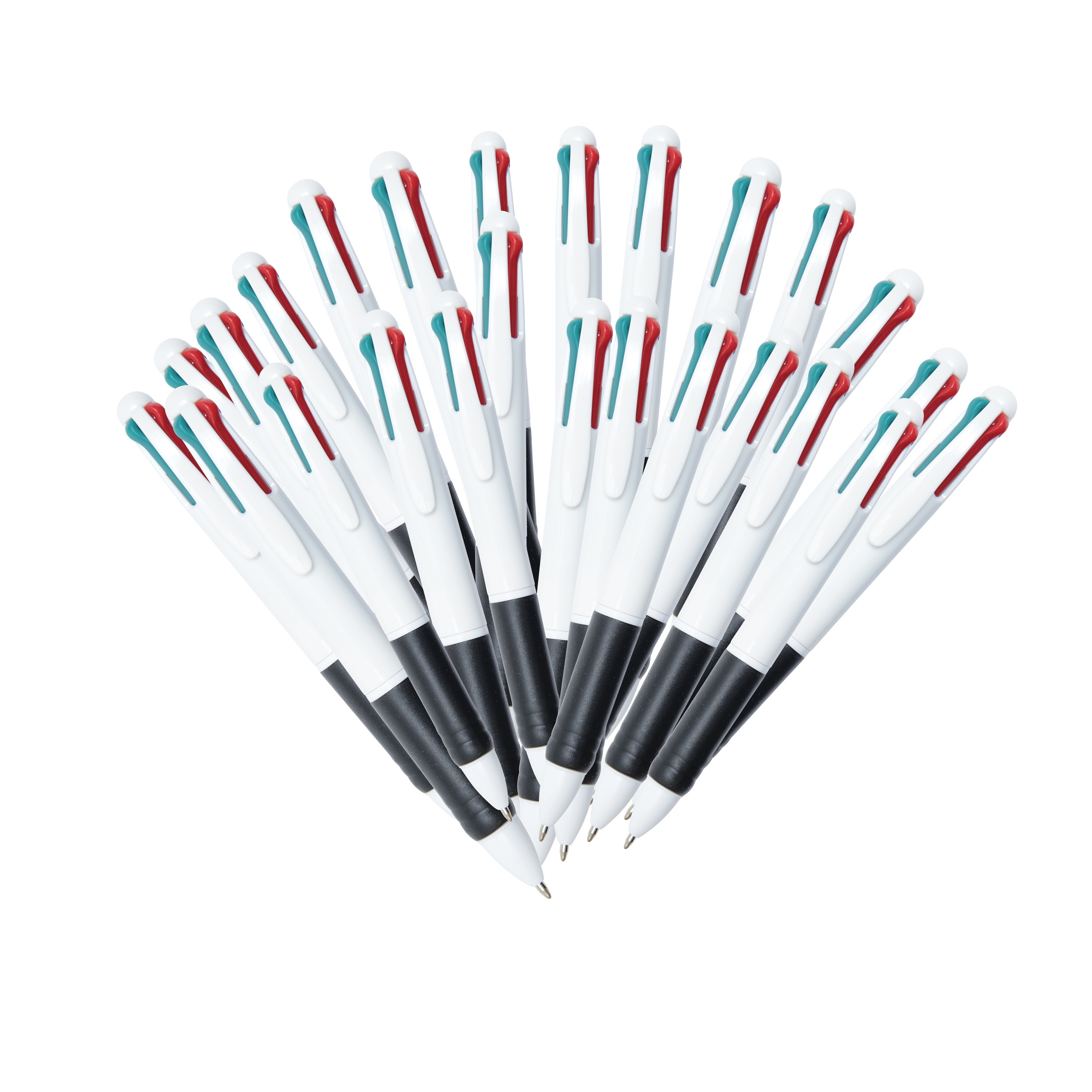 Farrys Bulk Wholesale Lot 4Color Ink Pens White 50 Pack (4441