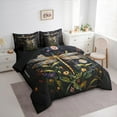 thumbnail image 3 of jejeloiu Rustic Dragonfly 7-Piece Twin Bedding Sets,Rustic Botanical Bedding Comforter Set,Colorful Flower Floral Sheet Sets For Girl,Super Cozy Room Decor Reversible, 3 of 8