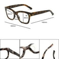 thumbnail image 3 of Thick Oversize Square Reading Glasses for Women and Men, Blue Light Blocking Yellow Tortoiseshell Spring Hinge Readers +1.00, 3 of 5