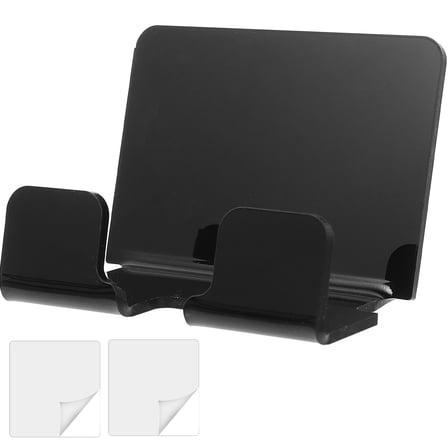 PAMINGONO Wall Holder for Phone Curved Black Acrylic 1Pack