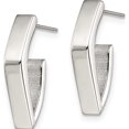 thumbnail image 3 of Stainless Steel Polished J Post Earrings Made In China sre392, 3 of 5