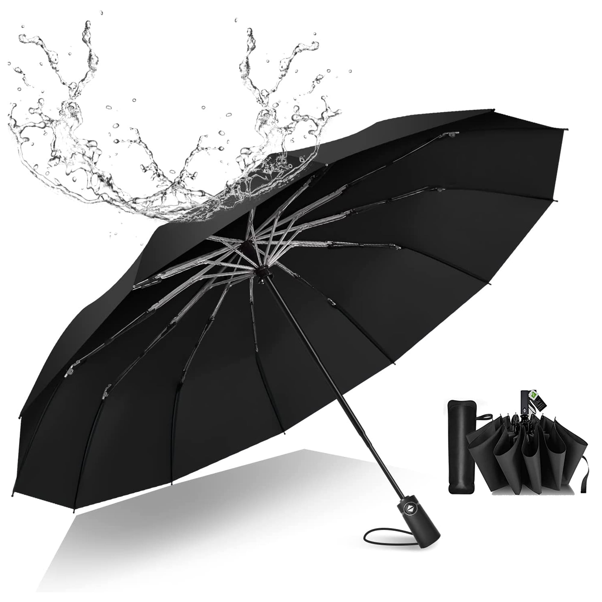 NWT Portable Cherry Mini Manual Umbrella Tote Lightweight Folding Outdoor Rain 