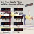 thumbnail image 5 of Temporizador de intervalos de reloj de gimnasio LED, cronómetro programable con cuenta atrás/arriba de metal de 1,5 pulgadas brillo de volumen ajustable con control remoto, 5 of 5