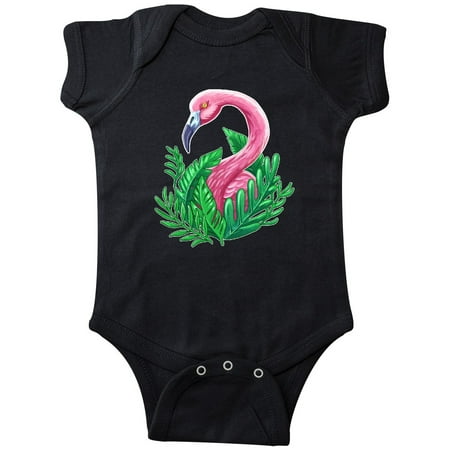

Inktastic Flamingo and tropical plants Gift Baby Boy or Baby Girl Bodysuit