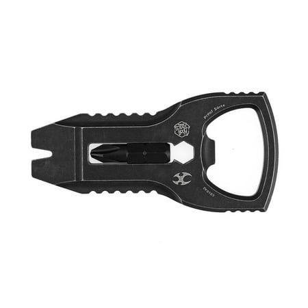 Kansept EDC MultiTool PryOfSorts Blackwash Titanium Bottle Opener Pry Bar and Screwdriver Designed by Koch Tools C010A2