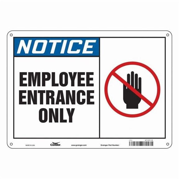 Condor Safety Sign,10 inx14 in,Aluminum 472F30
