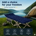 thumbnail image 2 of SROEDTYCamping Cot, Folding Camping Cot Bed for Adults Sleeping 1200D Double Layer Oxford Portable Folding Outdoor Cots for Camping W/Soft Pad Carry Bag for Home Office Nap Beach Travel, 500LBS,Grey, 2 of 9