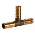 thumbnail image 1 of Brass T Piece 3 Way Fuel Hose Joiner Connector 8mm For Compressed Air Oil Gas Pipe, 1 of 7