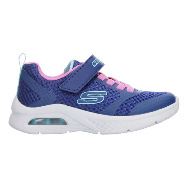 Tenis Niña Skechers Color Azul Marino Velcro Ajustable rosa 19 MX