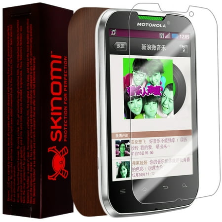 - Skinomi Phone Skin Dark Wood+ Screen Protector for Motorola Motosmart Mix XT550