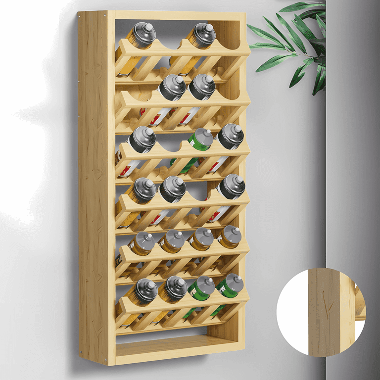 48 Slot Spray Can Wall Holder Plywood Garage Storage Rack Wall