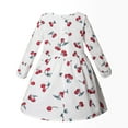 thumbnail image 4 of Godderr Toddler Baby Newborn Floral Dress for Kids Girls Casual Dresses Long-Sleeved Printed Cotton Spring Autumn Dress for 9M-8Y, 4 of 5