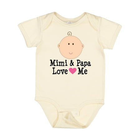 

Inktastic Mimi and Papa Love Me Baby Girl Girls Baby Bodysuit