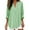 Green, variant on yunLCZ Basic T Shirts Women's Pleated Square Neck Long Sleeve Cotton Faux Oversized T Shirt