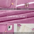 thumbnail image 4 of CJC Velvet Soft Triangular Wedge Pillow with Side Pocket, 3 in 1 Adjustable Bed Reading Pillow Bedrest Lumbar Neck Back Support Cushion, Pink, 4 of 9
