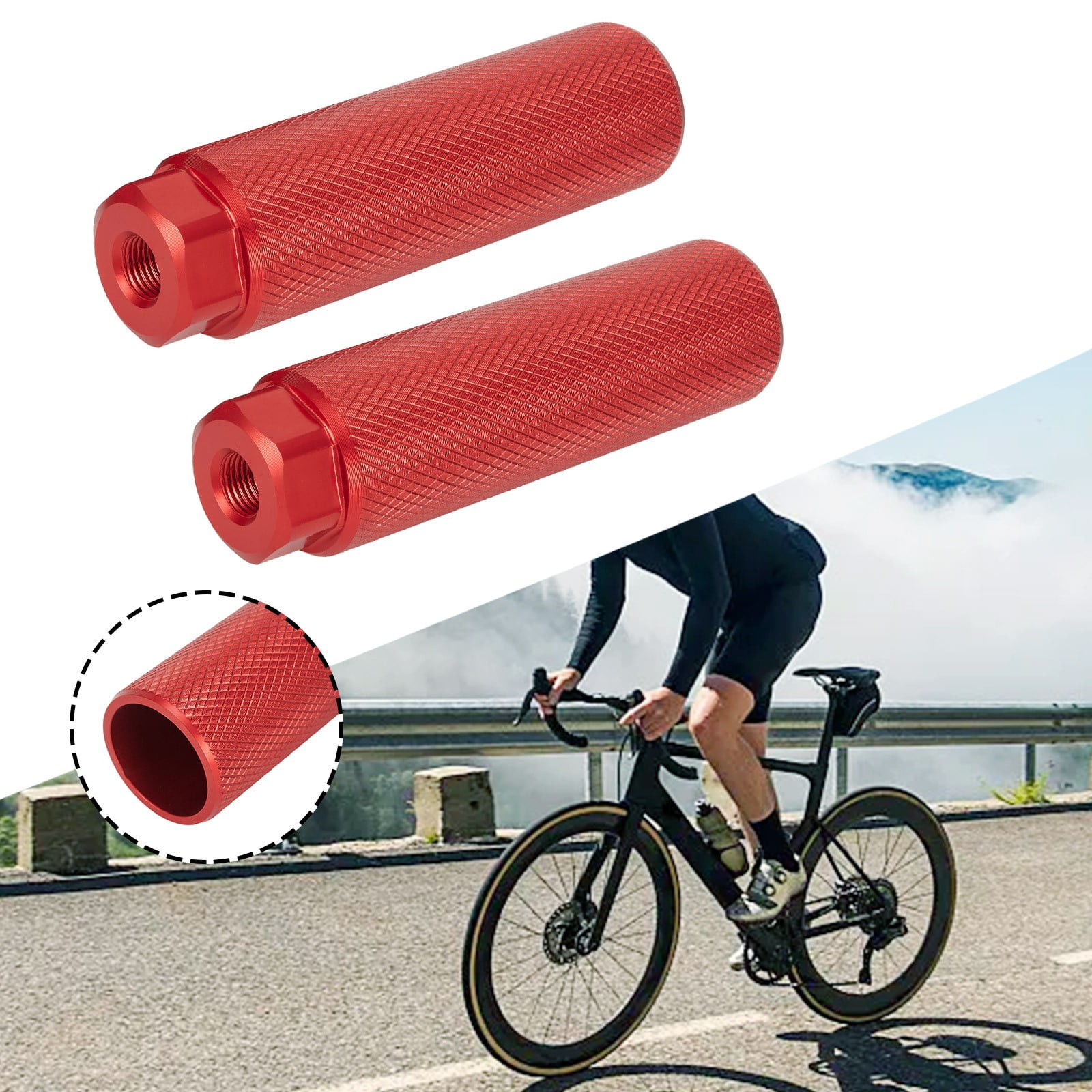 Bike Pegs Aluminum Alloy Anti Skid Foot forBMX Bike Fit 3 8 inch Axles