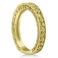 thumbnail image 2 of Carved Floral Designed Wedding Band Anniversary Ring in 14K Yellow Gold, 2 of 2