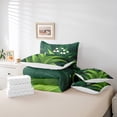 thumbnail image 5 of YST Ensemble de Literie Ladybug Rouge 7 Pcs Lit Simple Blanc Ensemble de Courtepointe Campanule Vert Feuilles Botaniques Ensemble de Draps avec Courtepointe pour Filles Femmes Nature Goutte de Pluie Paysage Lit en Sac, Vert, 5 of 5