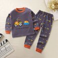 thumbnail image 2 of UAYOTSE Kids Cartoon Pajama Set Boys Girls 3 6 12 18 Months 2T 3T 4T 5T 6T fit Pjs Soft Breathable Warm Long Sleeve Top Pants Size 7-8 Years, 2 of 4