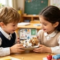 thumbnail image 6 of Pocket Bear in Tin Box, Mini Plush Toy Keepsake with School-Themed Illustration, Comfortable Gift for First Day of School Students, 6 of 6