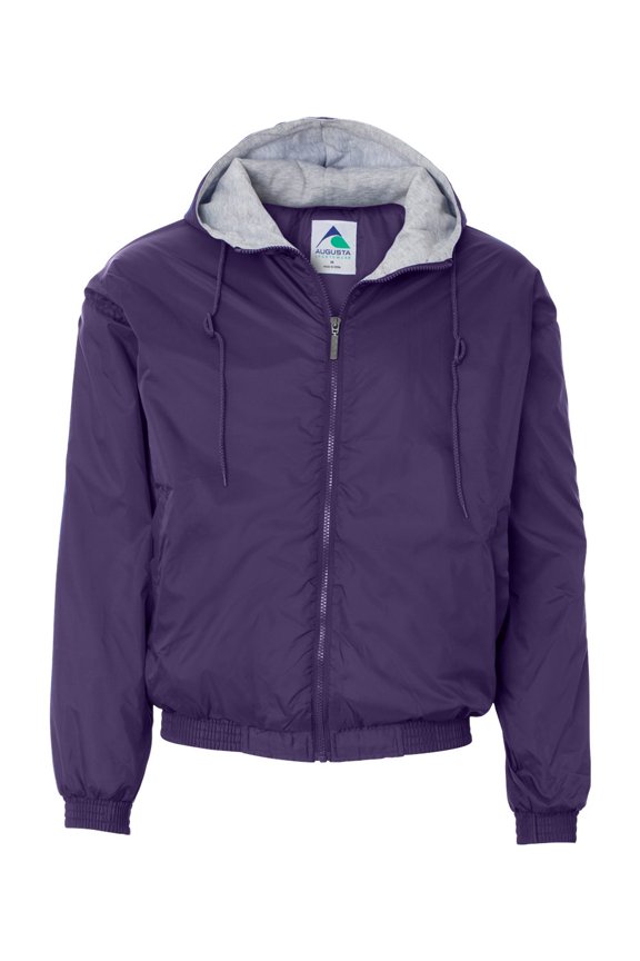 MEN'S HOODED TAFFETA JACKET/FLEECE LINED 3XL Purple
