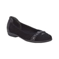 thumbnail image 1 of Women's Walking Cradles Freya Ballet Flat Black Nubuck/Patent Lizard Print 8 XW, 1 of 7