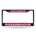thumbnail image 1 of Arkansas Razorbacks BLACK LASER Chrome Frame, 1 of 1